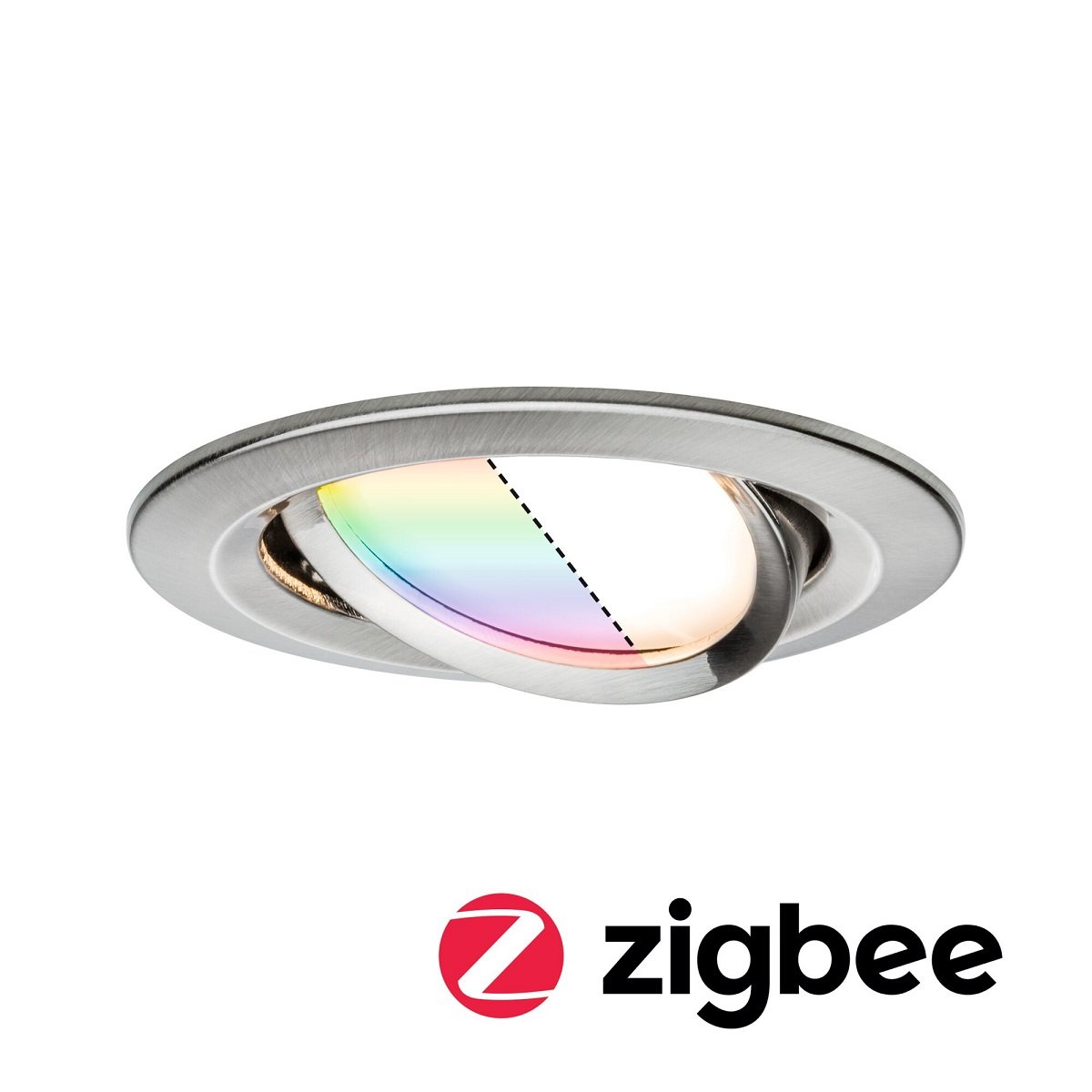 Paulmann No. 92964 SmartHome Zigbee LED Einbauleuchte Nova Plus RGBW Eisen geb�rstet