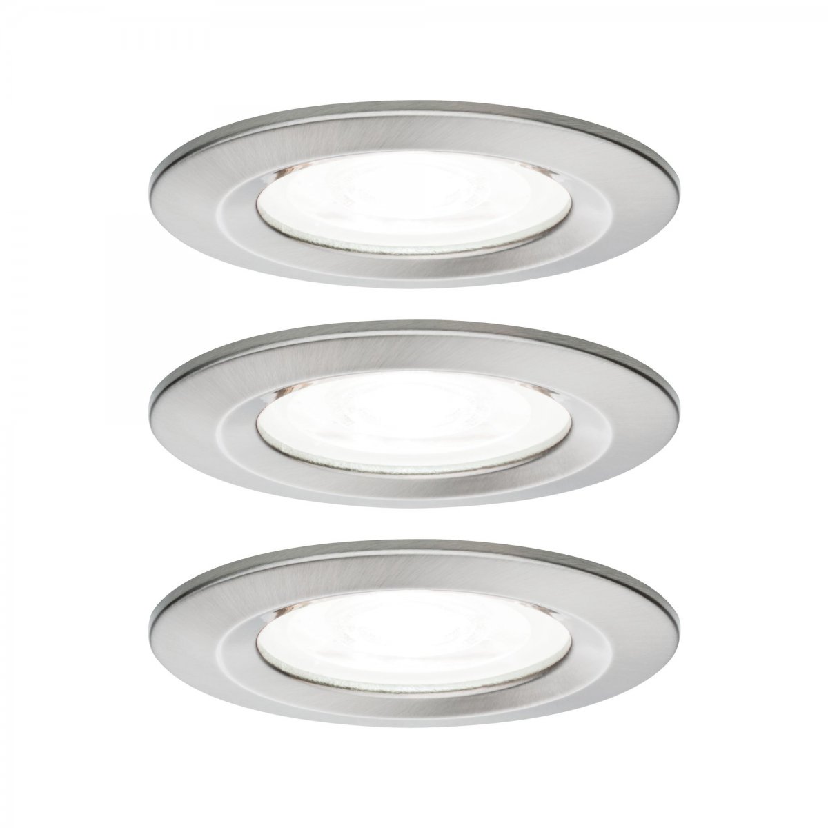Paulmann No. 92979 LED Einbauleuchte Nova rund 3x6,5W GU10 Eisen 4000K IP44