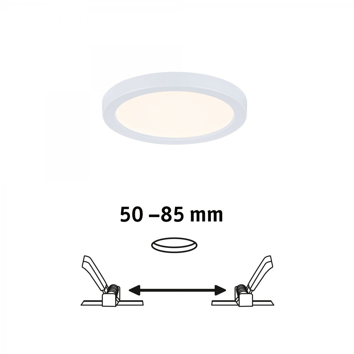 Paulmann No. 93031 LED Einbaupanel Areo VariFit IP44 rund 118mm Wei� 3000K