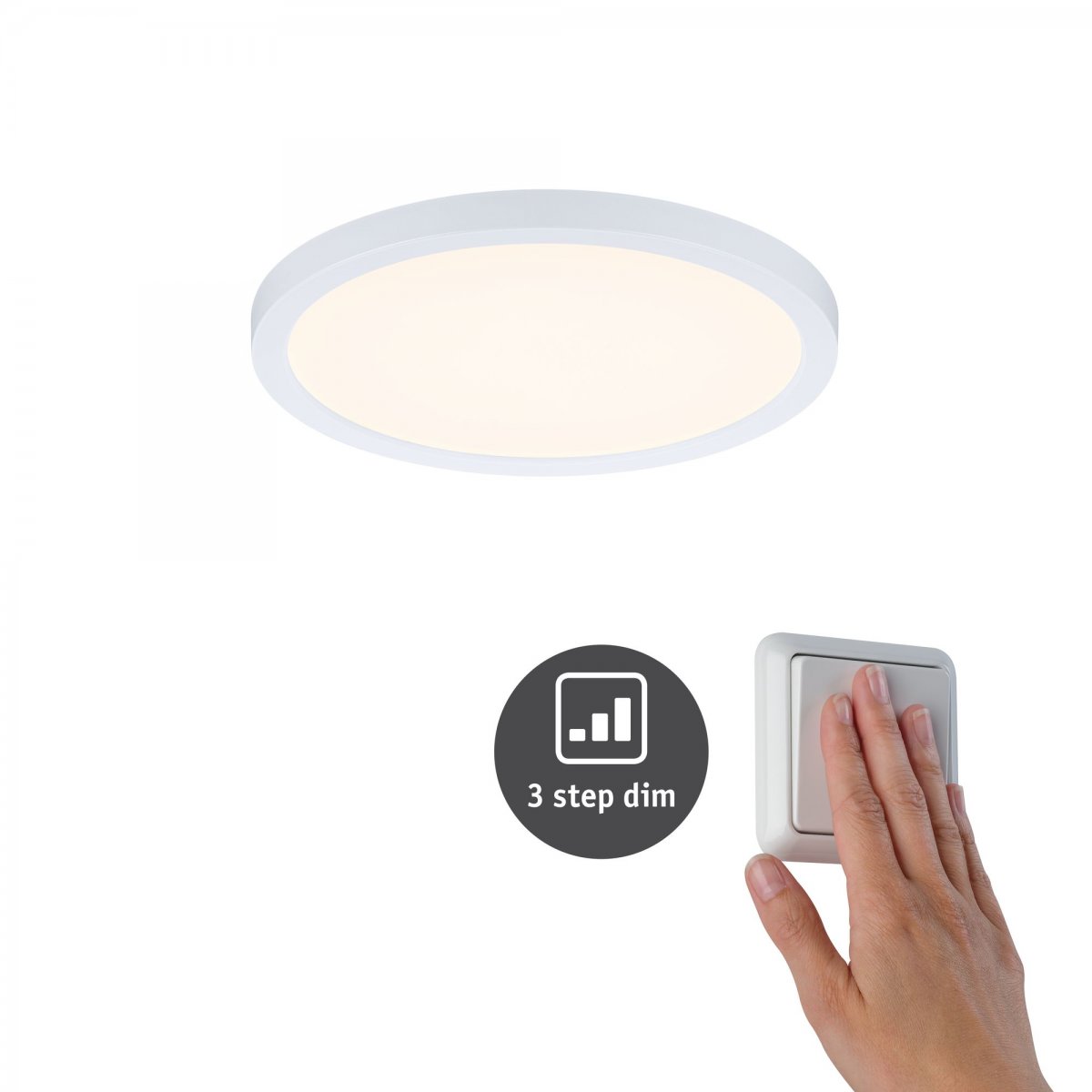 Paulmann No. 93049 LED Einbaupanel Areo VariFit Wei� IP44 3-Stufen-dimmbar 175mm 3000K