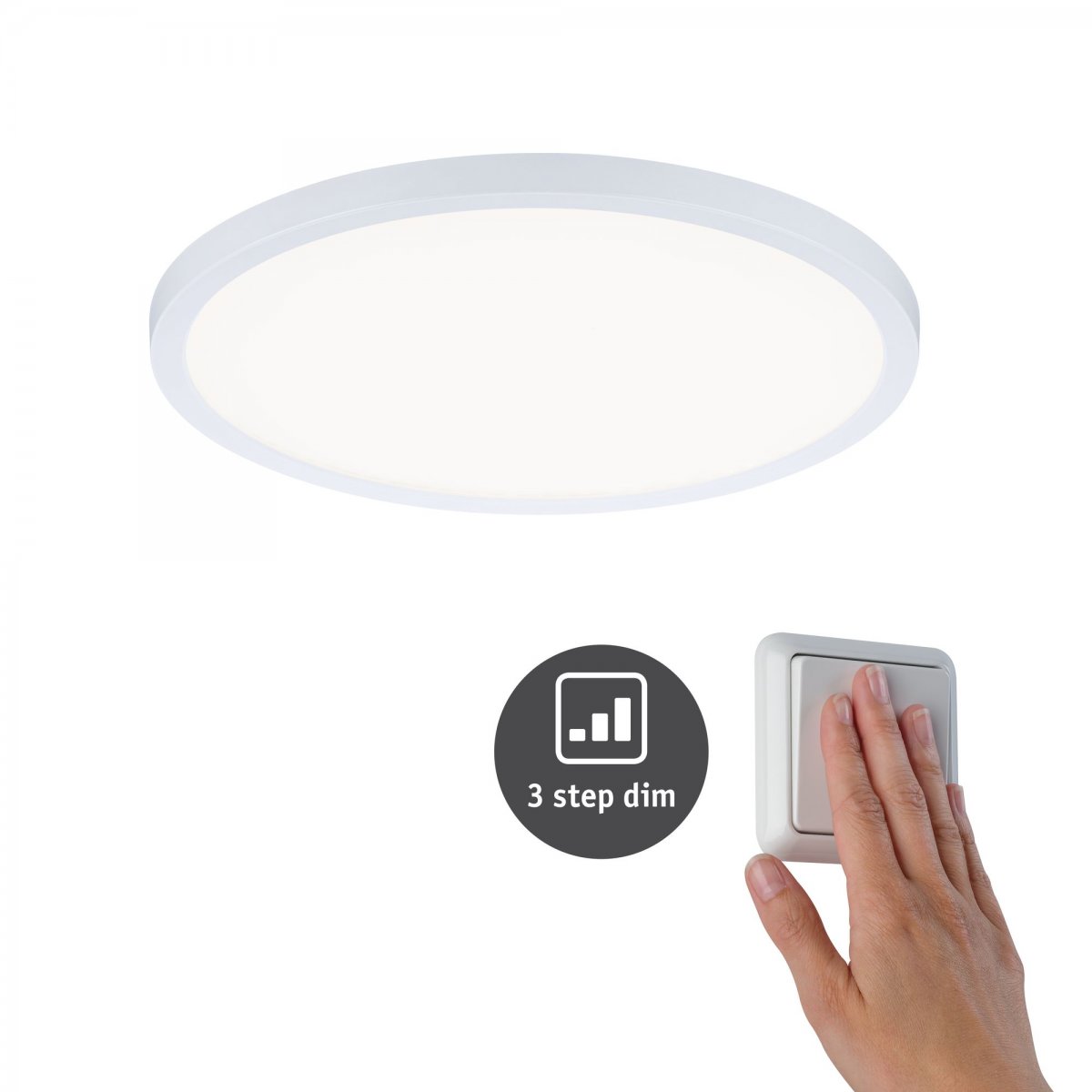 Paulmann No. 93056 LED Einbaupanel Areo VariFit Wei� IP44 3-Stufen-dimmbar 230mm 4000K