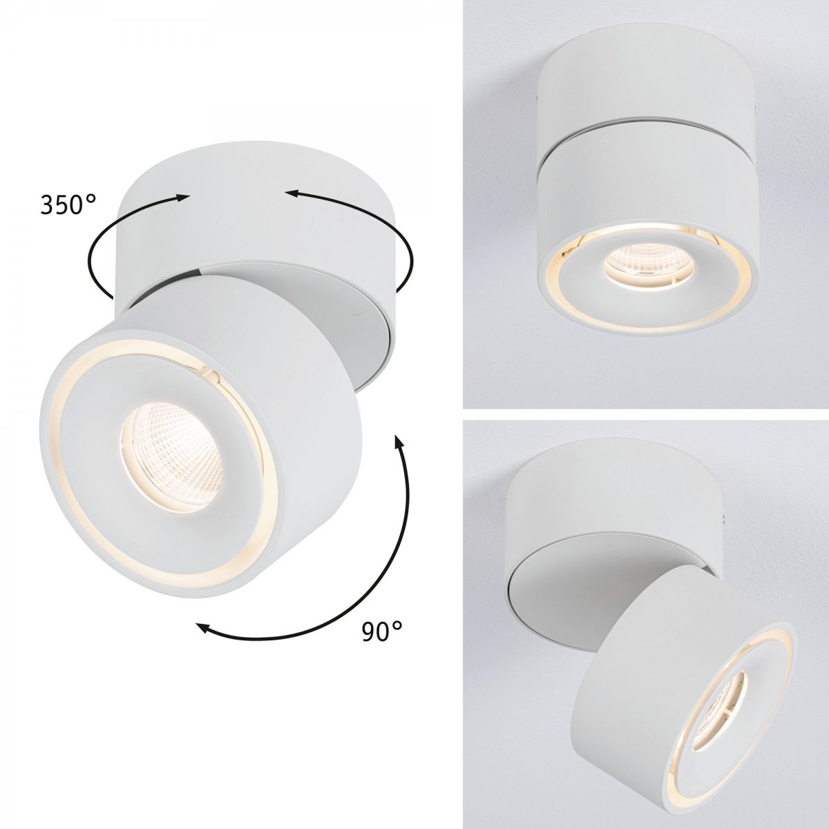 Paulmann No. 93373 Aufbauleuchte LED Spircle Weiß matt 8W 3000K 36° -->  Leuchten & Lampen online kaufen im Shop