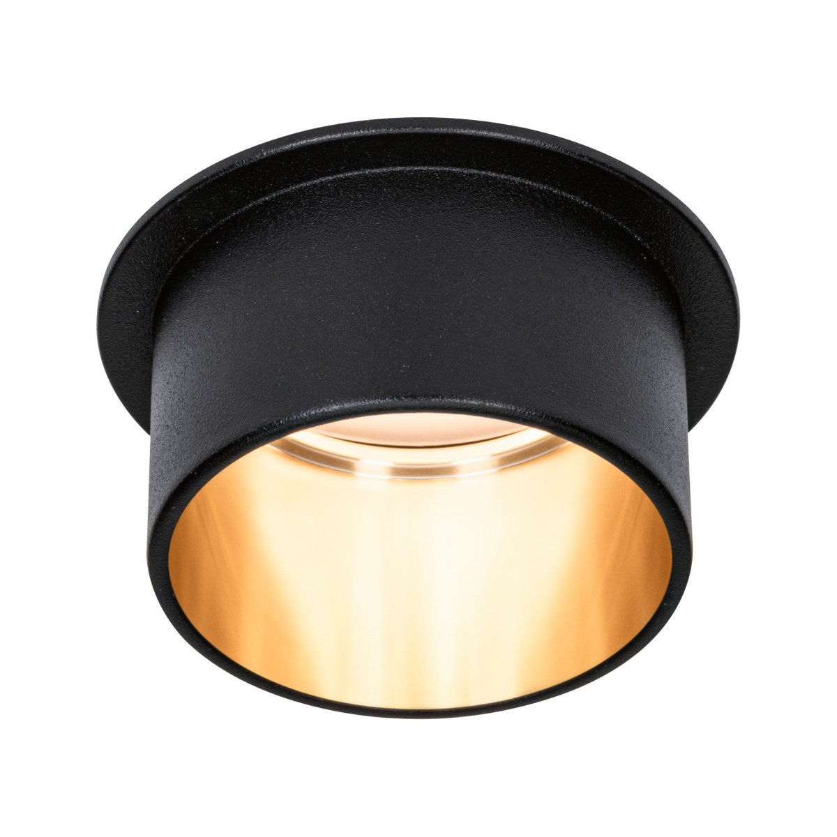 Paulmann No. 93378 LED Einbauleuchte Gil 6W IP44 2700K Schwarz Gold 3-Stufen dimmbar