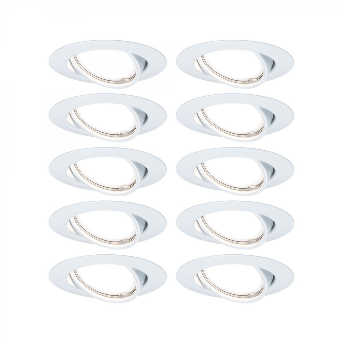 Paulmann No. 93400 LED Einbauleuchte Base rund 10x10W GU10 Wei�