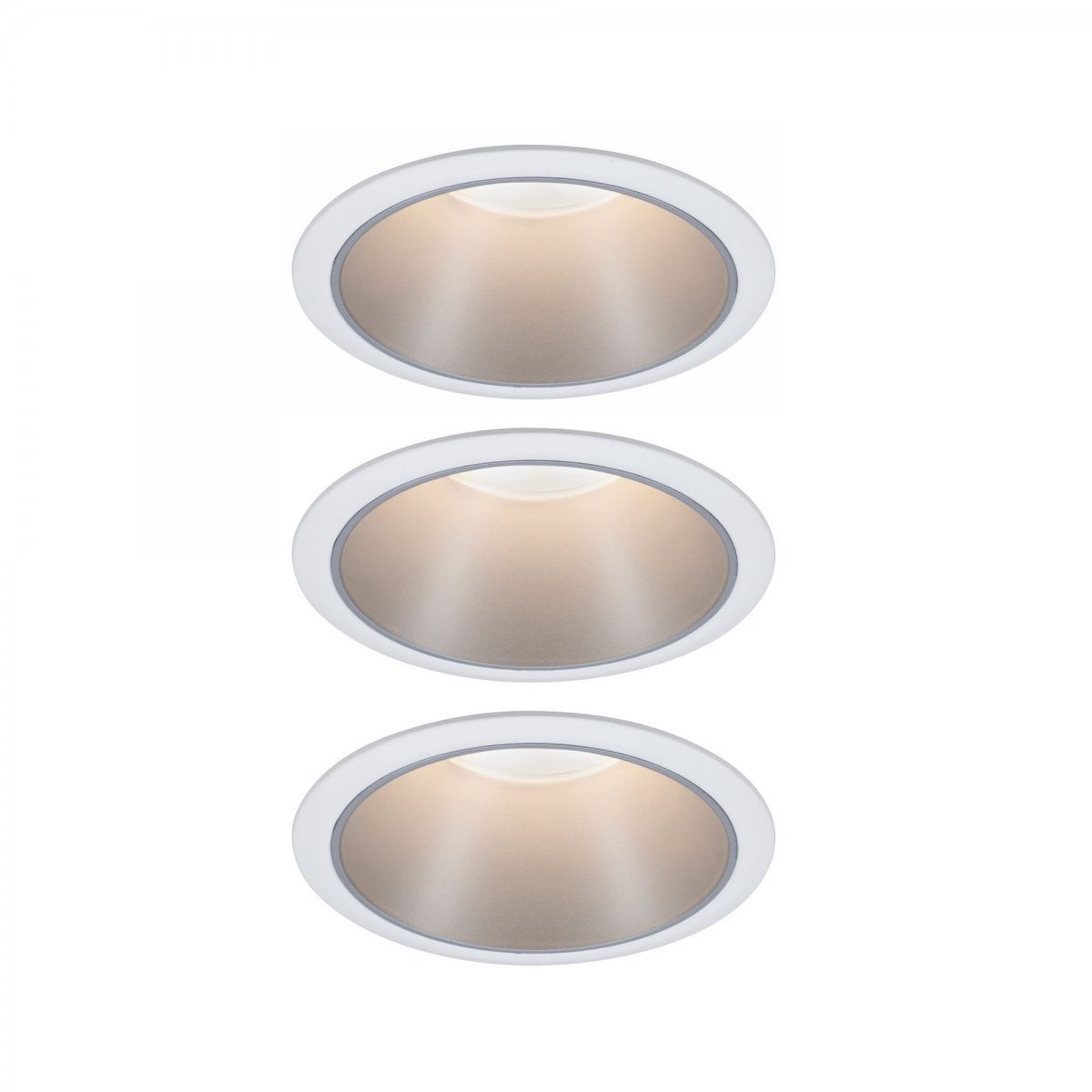 Paulmann No. 93410 Einbauleuchten Set LED Cole 3x6,5W Weiß Silber 3-Step  dimmbar 2700K --> Leuchten & Lampen online