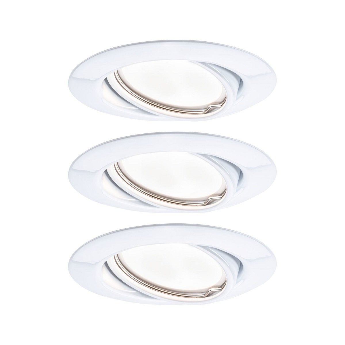 Paulmann No. 93427 LED Einbauleuchten Set Base Coin schwenkbar, 3 x 5W Wei� dimmbar