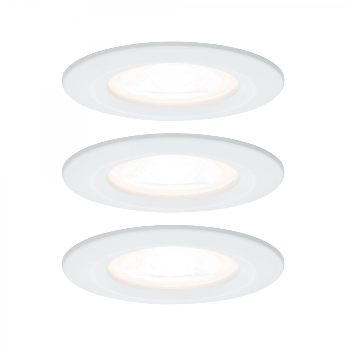 Paulmann No. 93442 LED Einbauleuchte Nova rund 6,5W GU10 Wei� 3er-Set starr IP44