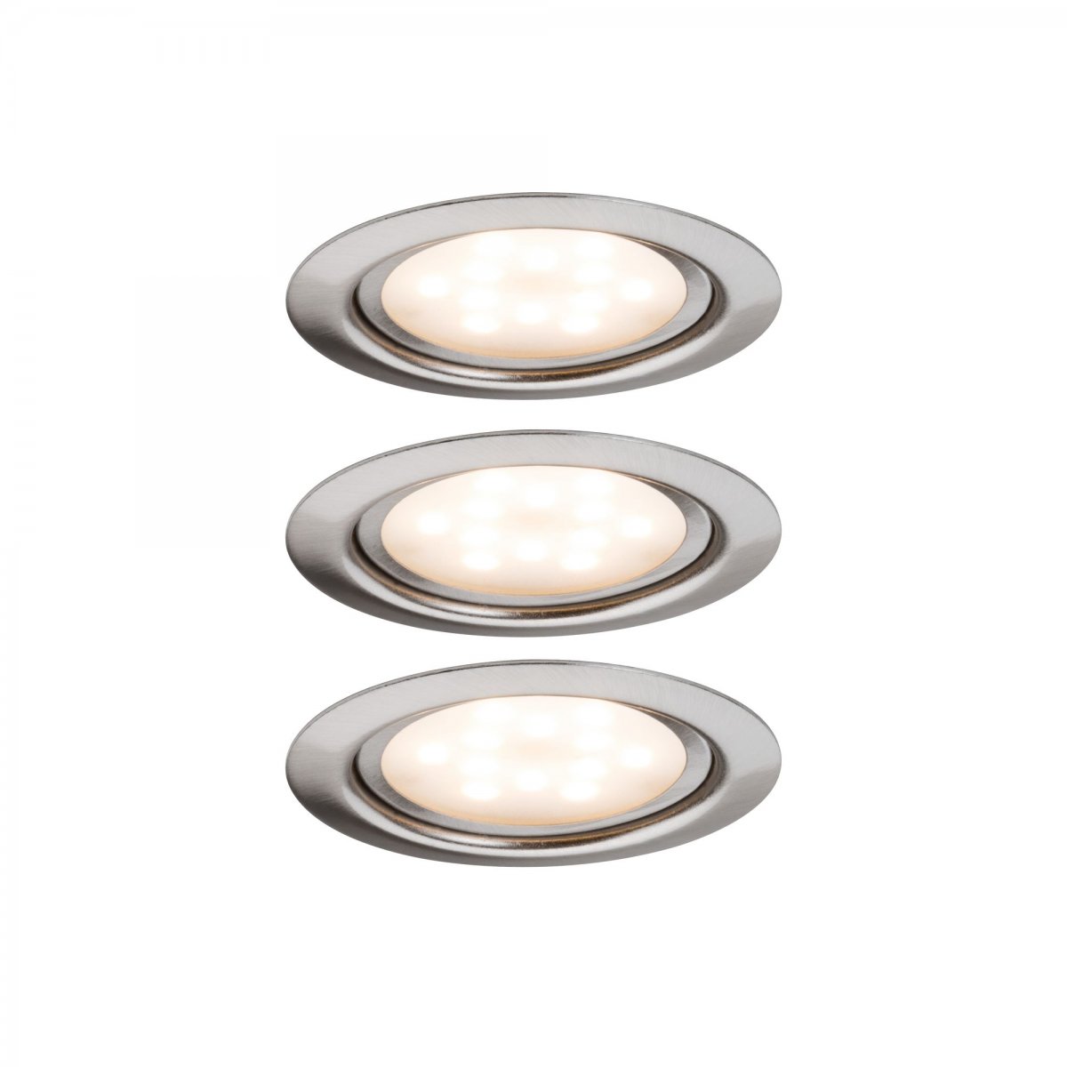 Paulmann No. 93553 M�beleinbauleuchten-Set Micro Line LED Eisen geb�rstet, 3er Set
