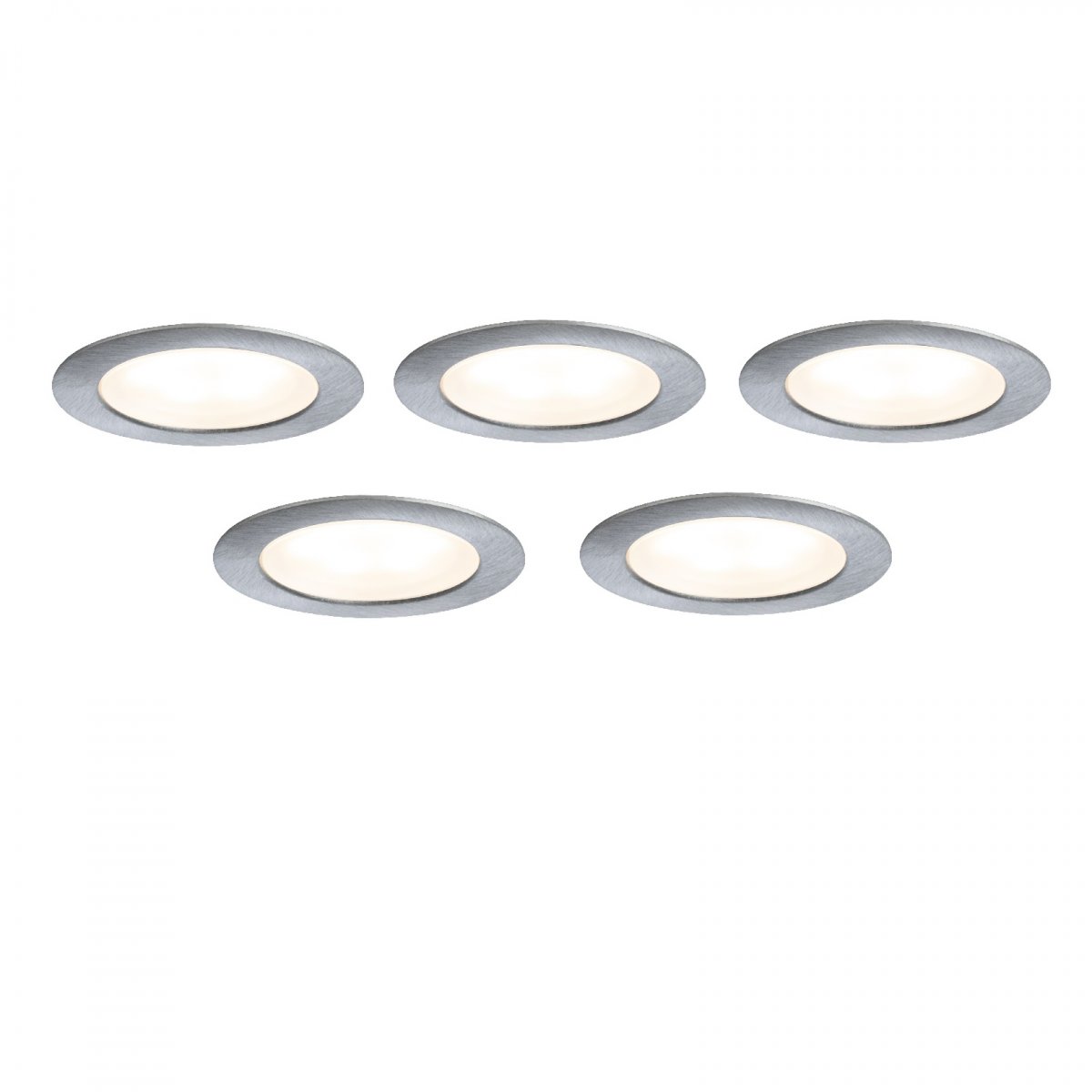 Paulmann No. 93586 M�beleinbauleuchten-Set Micro Line Mini Eisen geb�rstet 5er Set