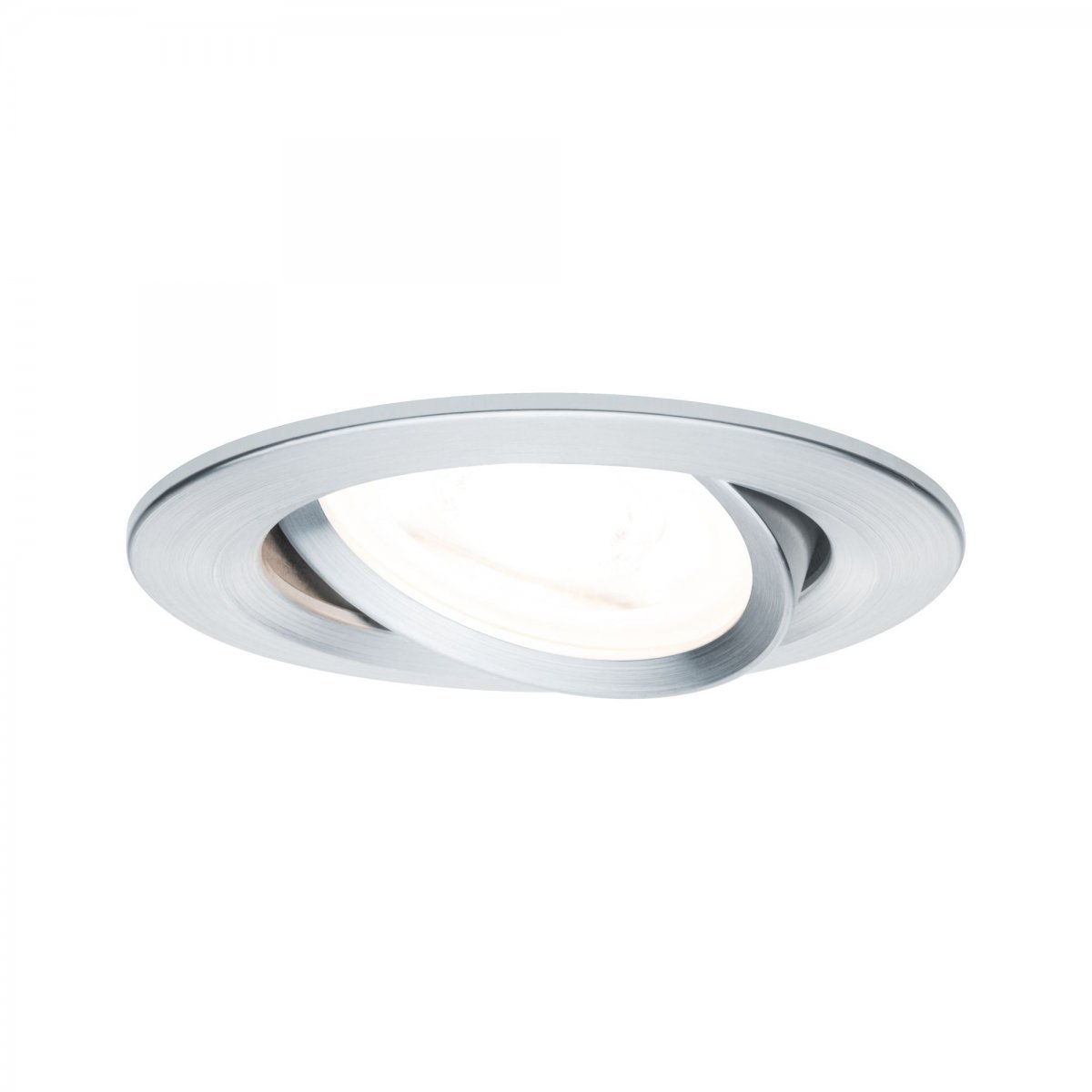 Paulmann No. 93640 Einbauleuchte Nova IP23 rund Alu gedreht 1er-Set, max. 35W GU10