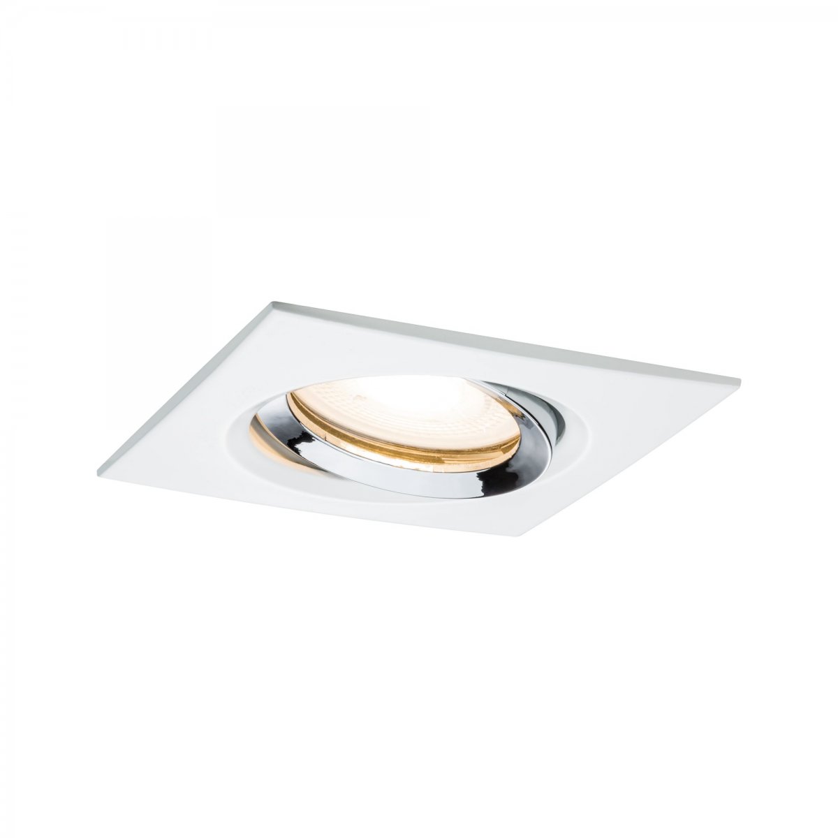 Paulmann No. 93664 Einbauleuchte LED Nova IP65 eckig max. 35W Wei�, Chrom 1er-Set schwenkbar