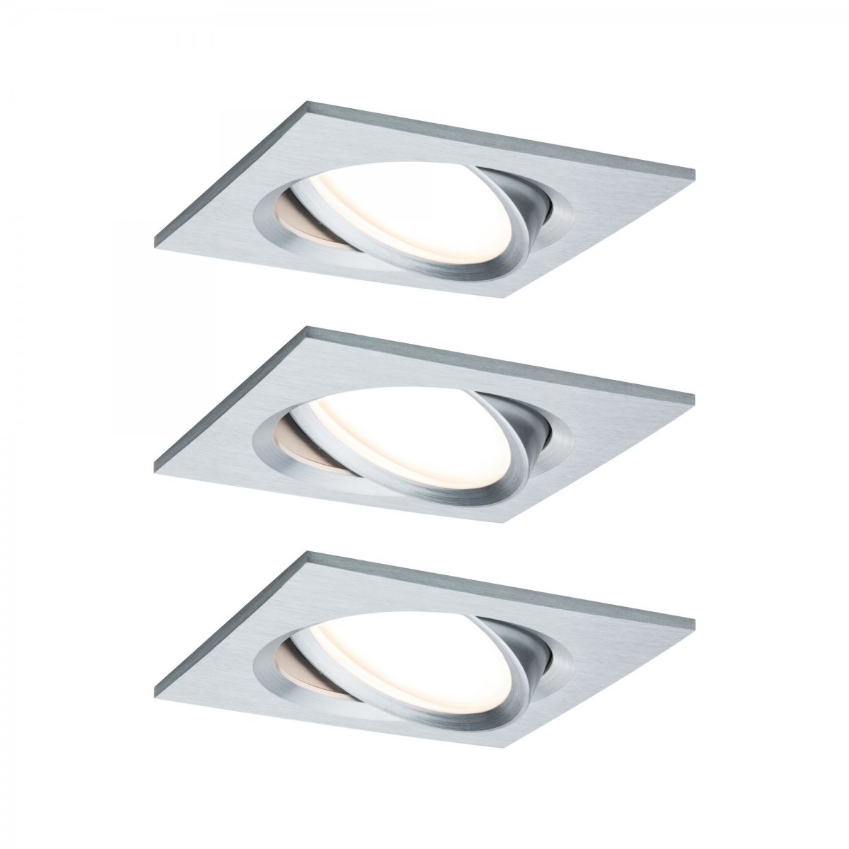 Paulmann No. 93680 Einbauleuchten Set LED Nova Plus 3x6W Alu dimmbar