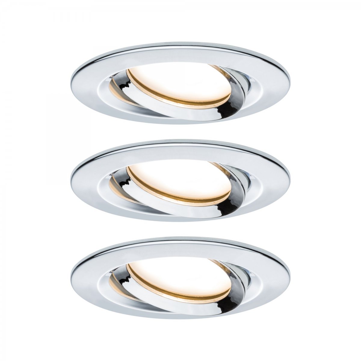 Paulmann No. 93684 Einbauleuchten Set LED Nova Plus 3x6W chrom dimmbar