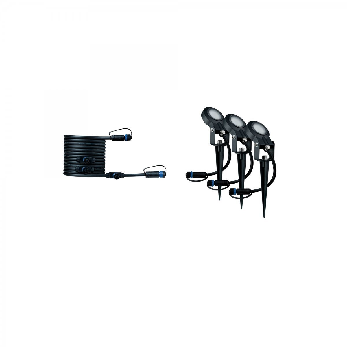 Paulmann No. 93689 Plug&Shine Erg�nzungsset Erdspie� Sting IP67 Warmwei� 3x6W Anthrazit