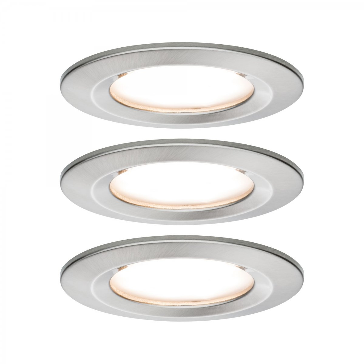 Paulmann No. 93873 Einbauleuchte LED Coin Slim IP44 rund 6W Eisen 3er-Set dimmbar
