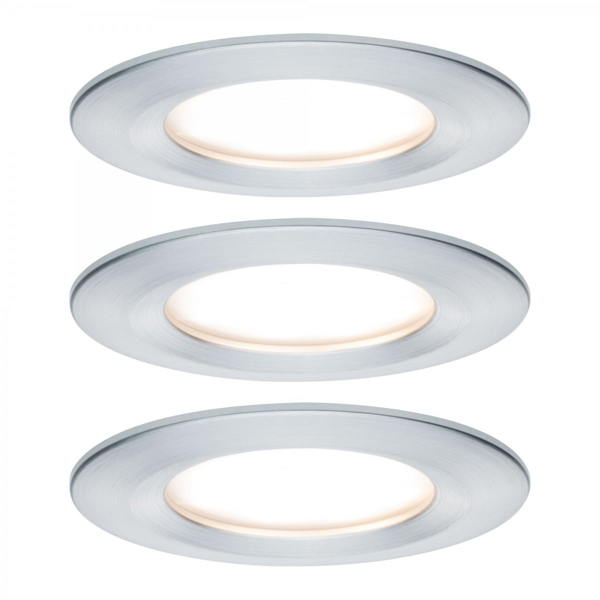 Paulmann No. 93901 Einbauleuchte LED Coin Slim IP44 rund 6W Alu 3er-Set dimmbar