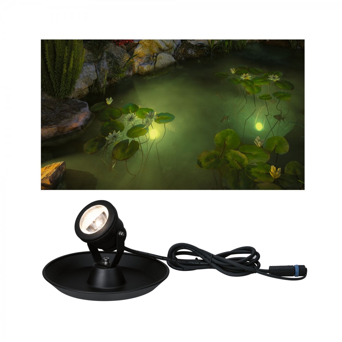 Paulmann No. 94209 Plug&Shine Underwater Spot IP68 4W mit 2m Kabel