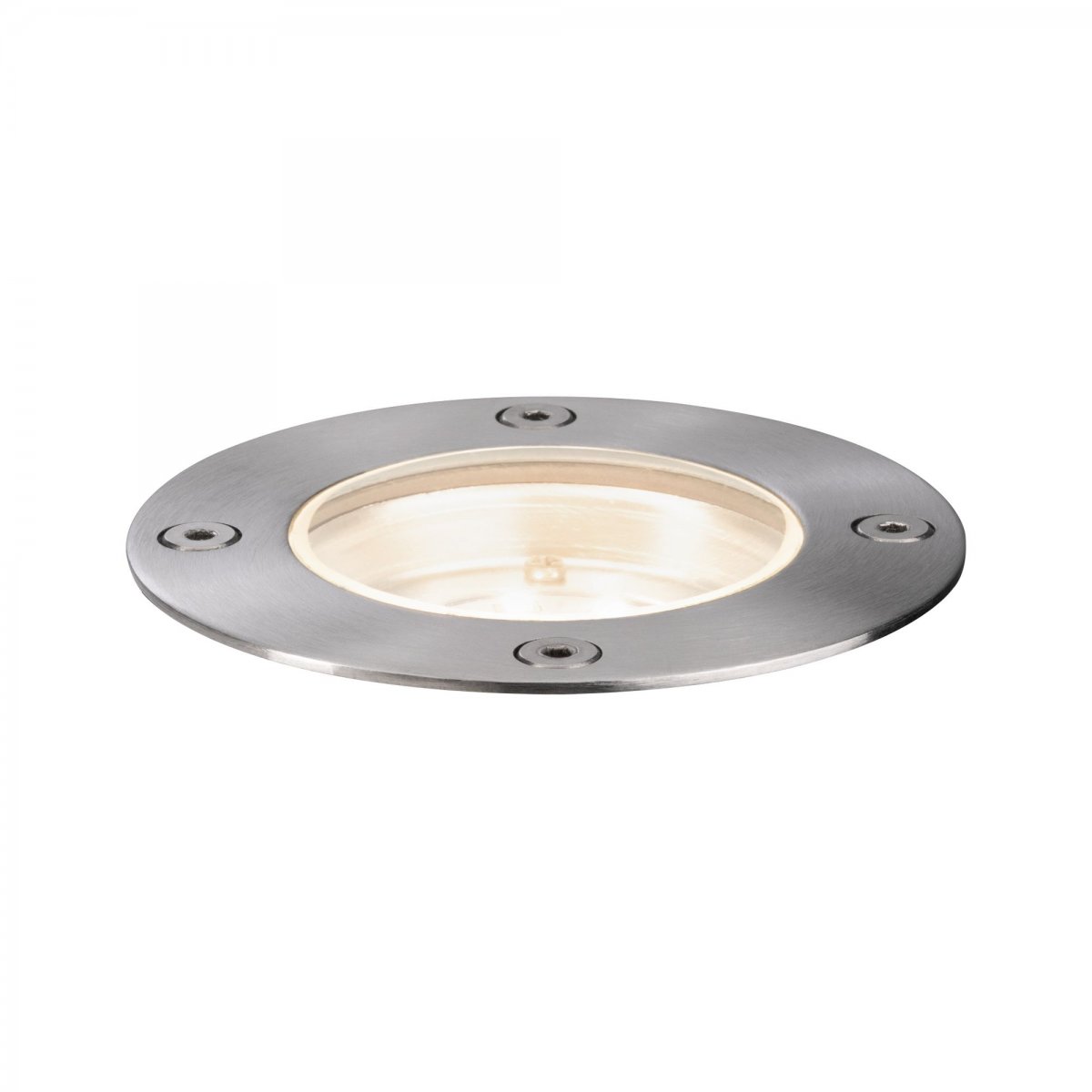 Paulmann No. 94228 Plug&Shine Bodeneinbauleuchte rund IP65 3000K 4W Silber