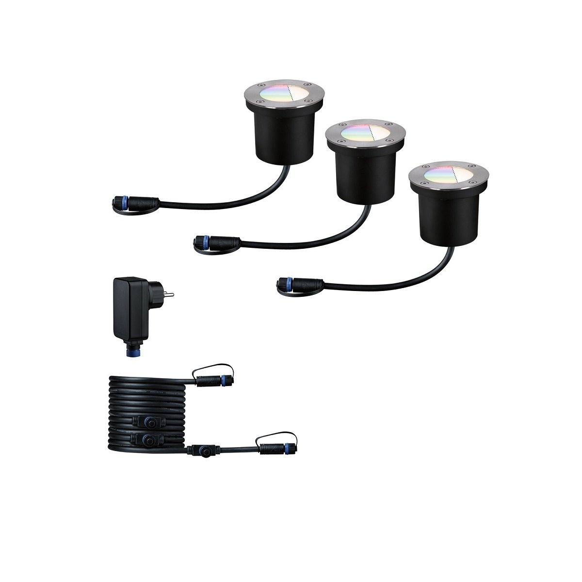 Paulmann No. 94275 Plug & Shine Basisset Bodeneinbauleuchte IP65 RGBW 24V ZigBee