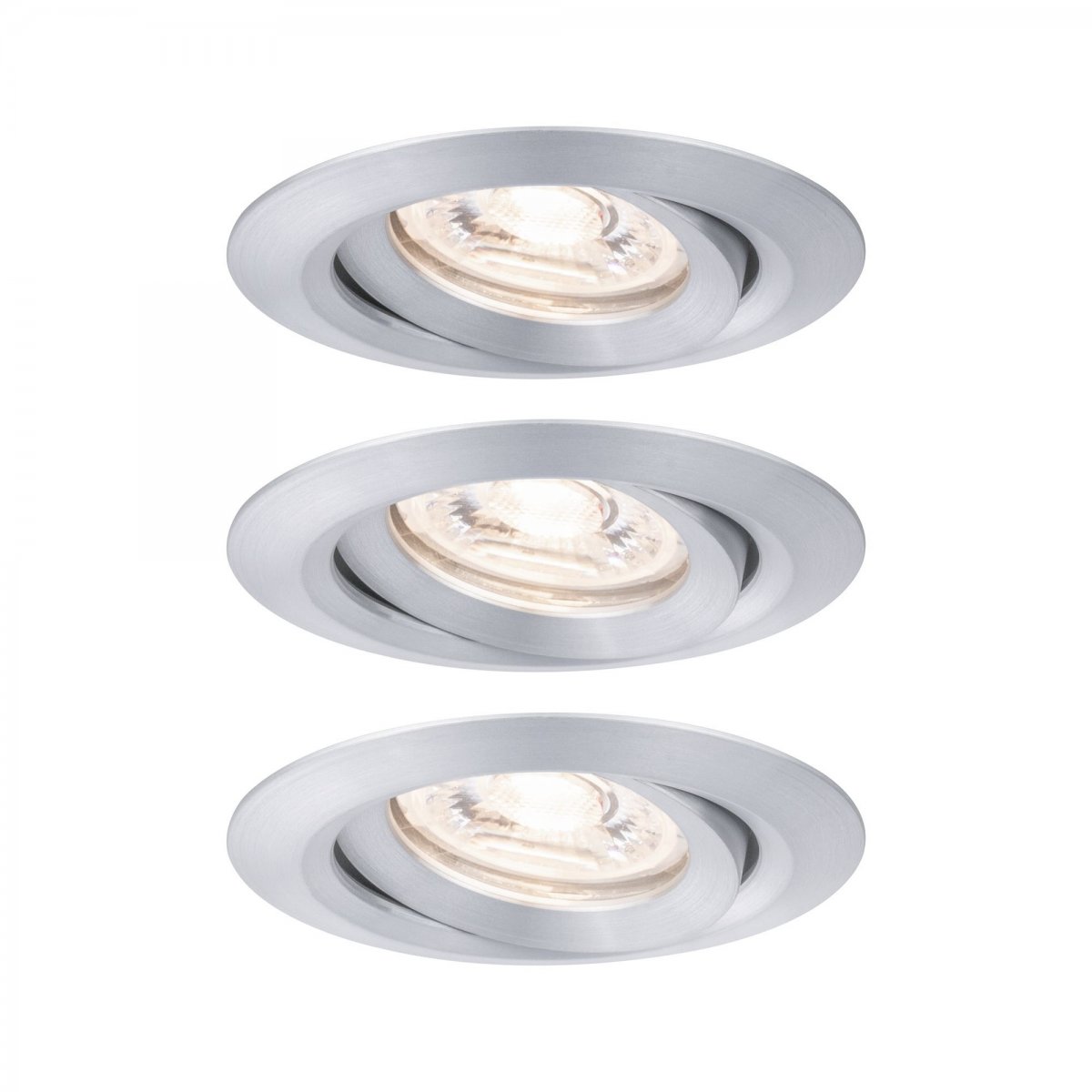 Paulmann No. 94297 Einbauleuchte Nova mini schwenkbar 3x4W 2.700K Alu gedreht 230V