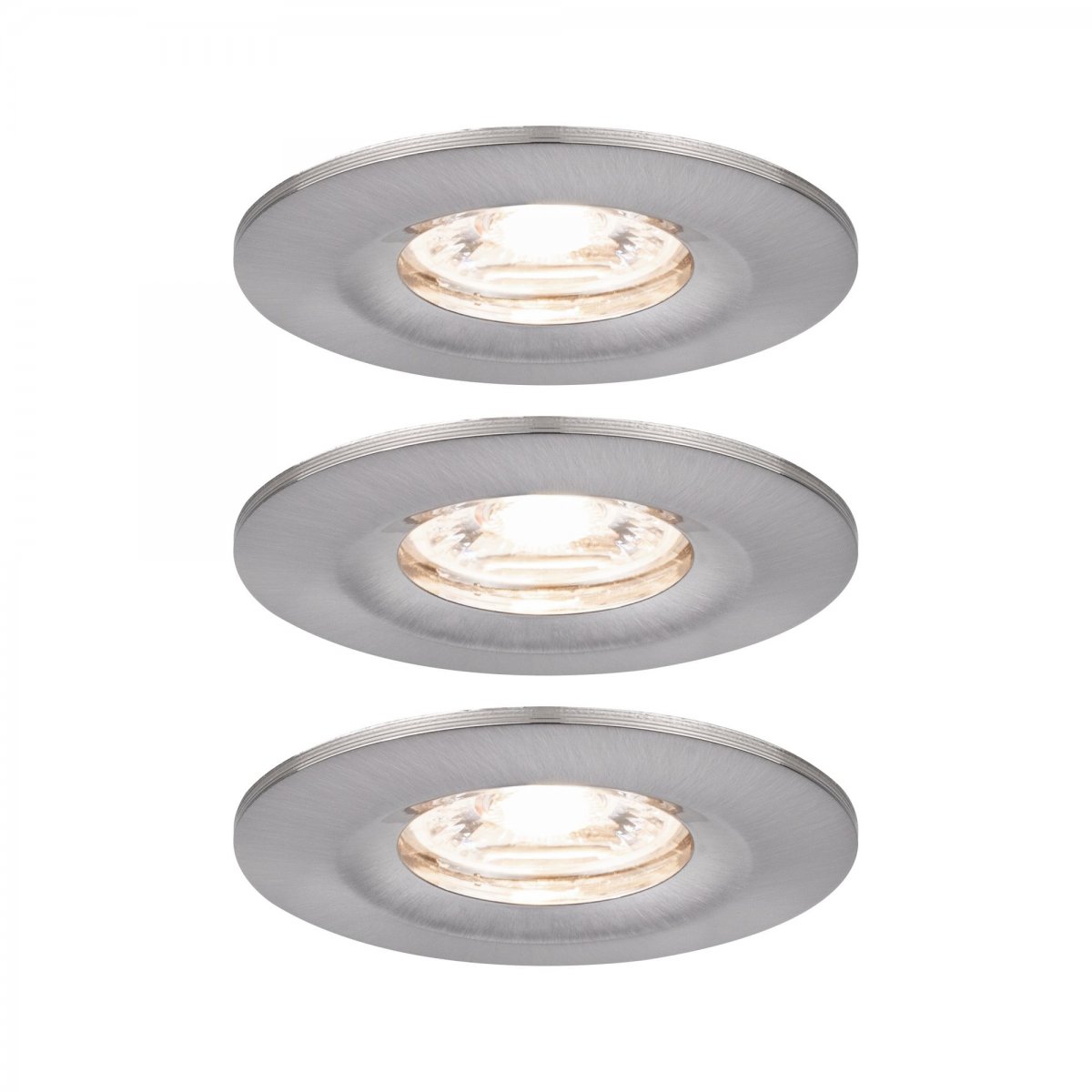 Paulmann No. 94301 Einbauleuchte Nova mini starr IP44 3x4W 2.700K Eisen geb�rstet 230V