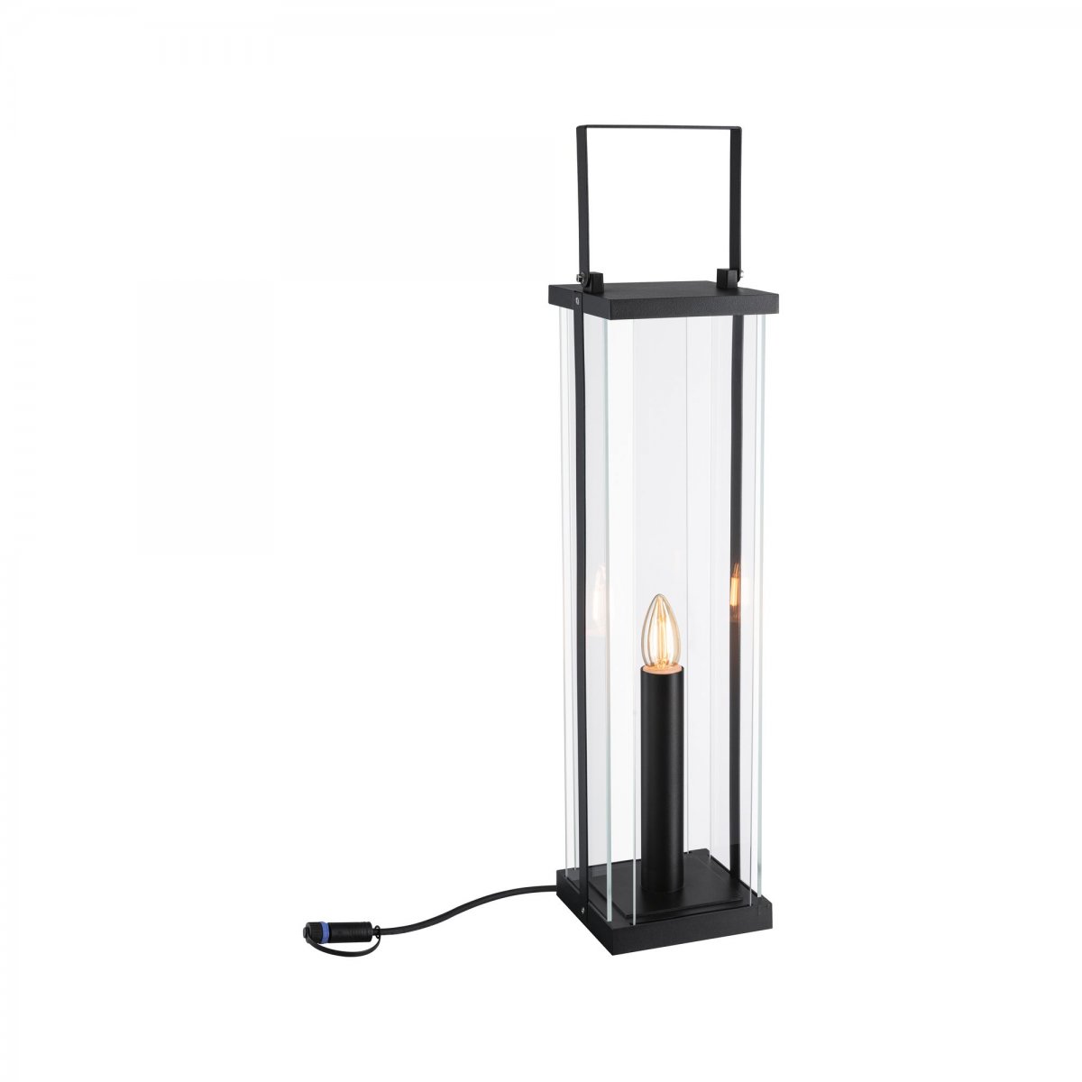 Paulmann No. 94317 Plug&Shine Laterne Classic IP44 Anthrazit 56cm E14