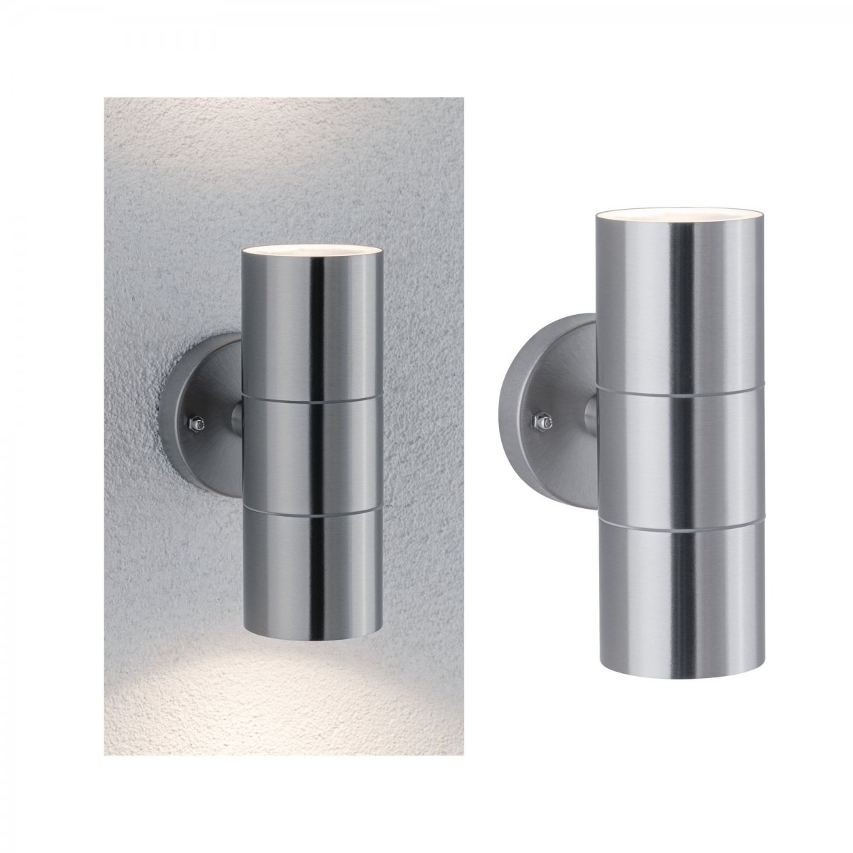 Paulmann No. 94331 Outdoor Wandleuchte Flame IP44 GU10 Edelstahl geb�rstet