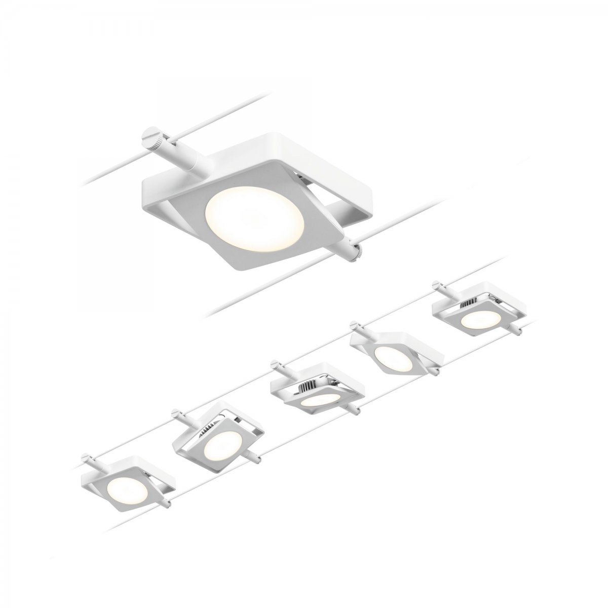 Paulmann No. 94422 Seilsystem MacLED 5 Spots Wei� 3000K DC 60VA