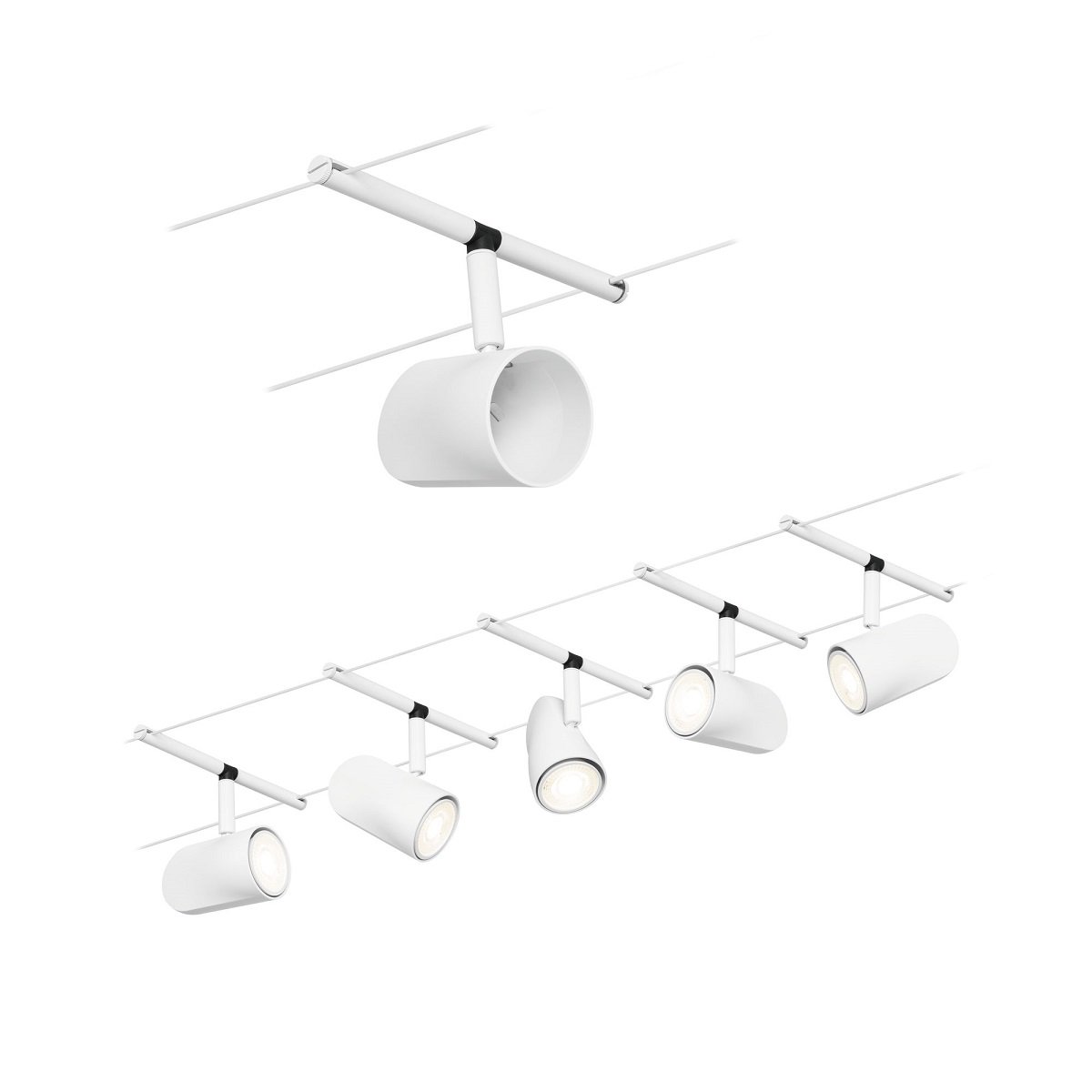 Paulmann No. 94467 Seilsystem Cup Basisset Wei� 5x max.10W DC 60VA