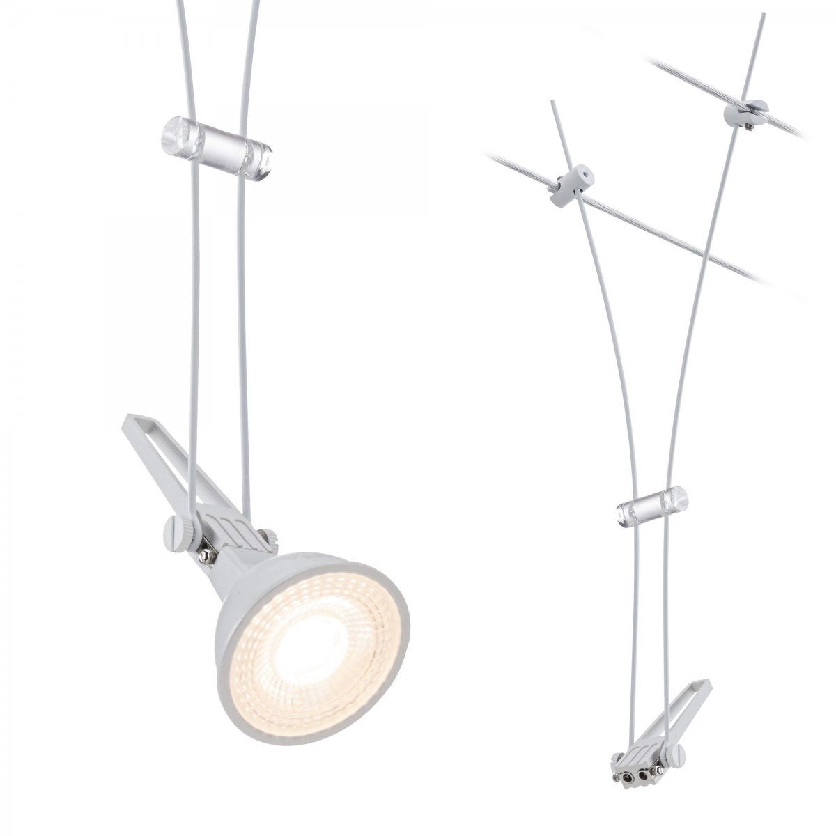 Paulmann No. 94488 Seilsystem Spot Comet Wei� ohne Leuchtmittel GU5,3 DC60VA