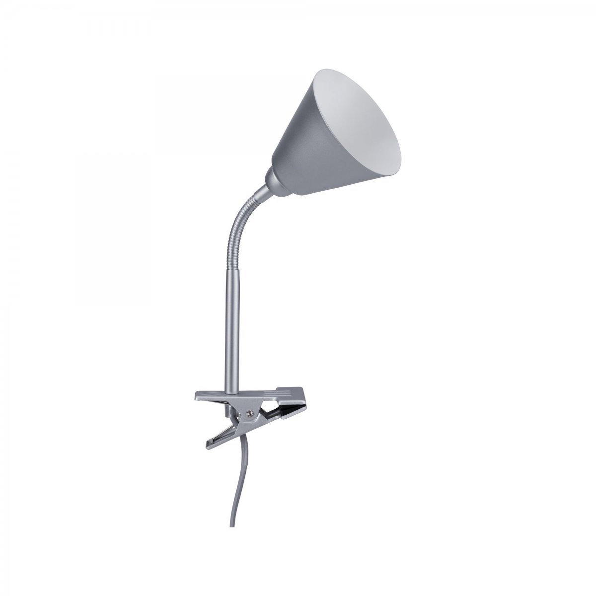 Paulmann No. 95432 Klemmleuchte Vitis Flexarm E14 Grau mit Schnurschalter
