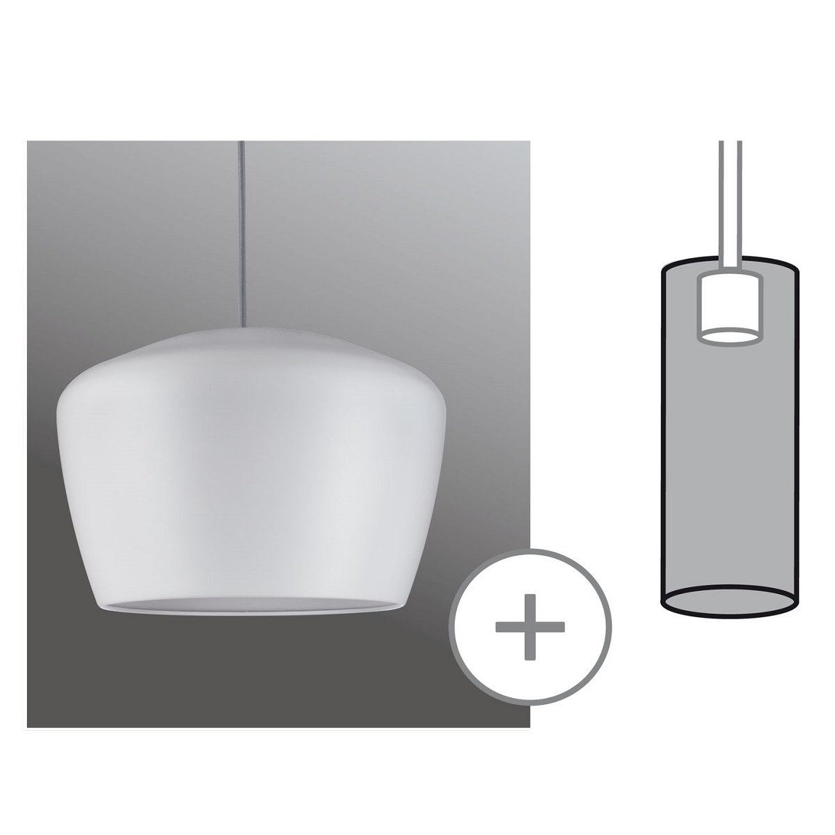 Paulmann No. 95438 URail 2Easy Metallschirm Pom Wei� matt
