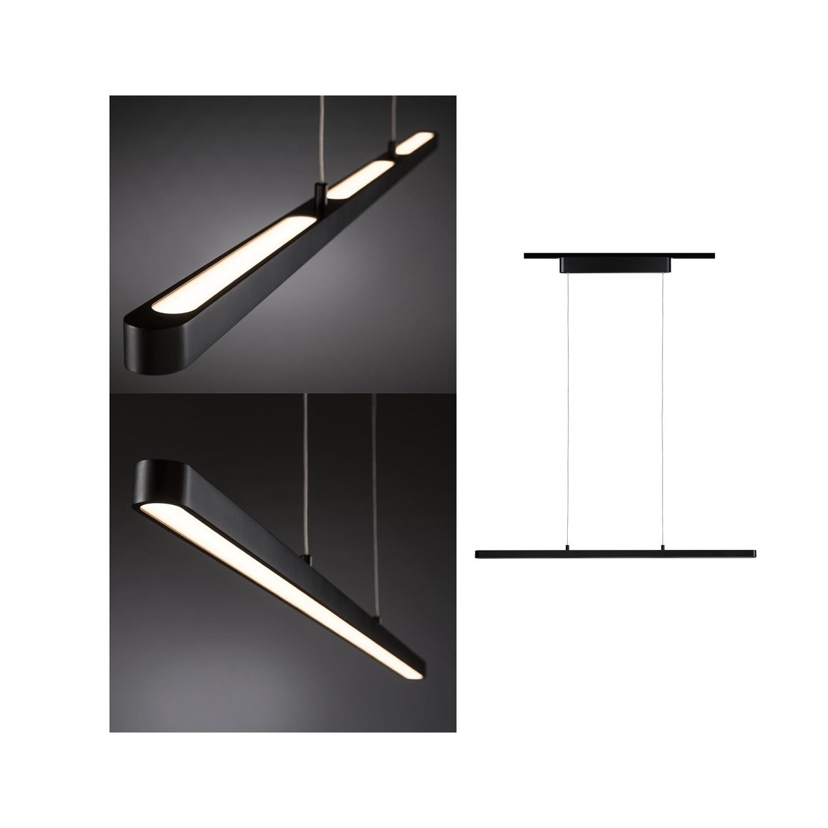 Paulmann No. 96816 URail LED Pendel Lento Schwarz 41W 2700K dimmbar