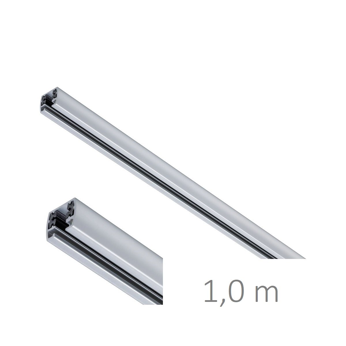 Paulmann No. 96833 URail Schienensystem Zubeh�r Schiene 1m 230V, Chrom matt