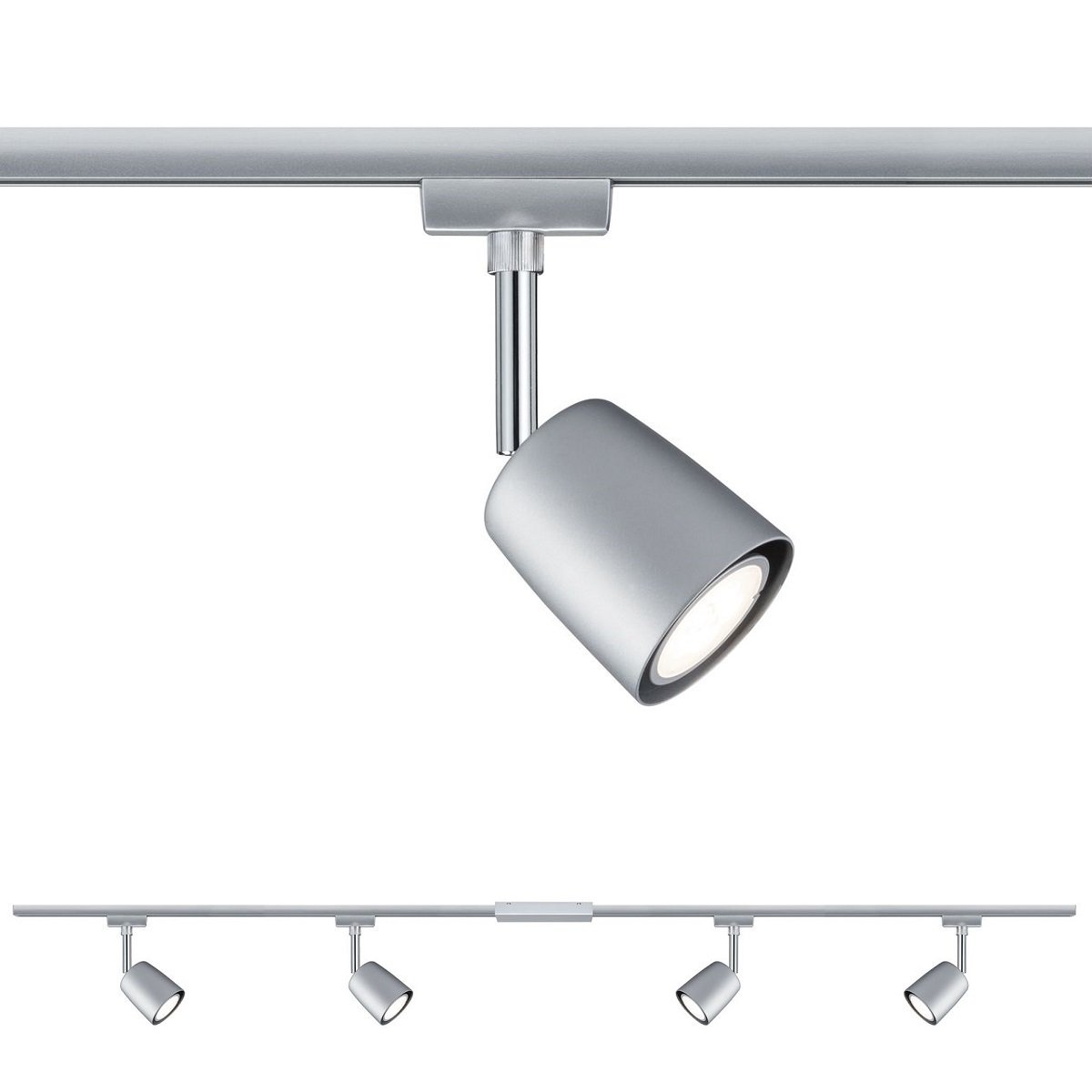 Paulmann No. 96897 URail Schienensystem Set Cover Chrom matt G10 max. 4x10W