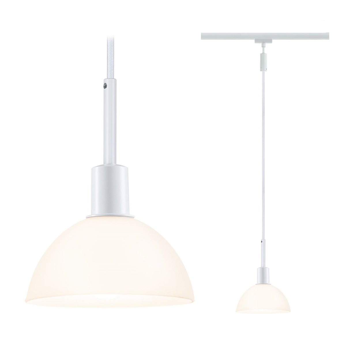 Paulmann No. 96973 URail Pendel Sarrasani Wei� Opal ohne Leuchtmittel E14