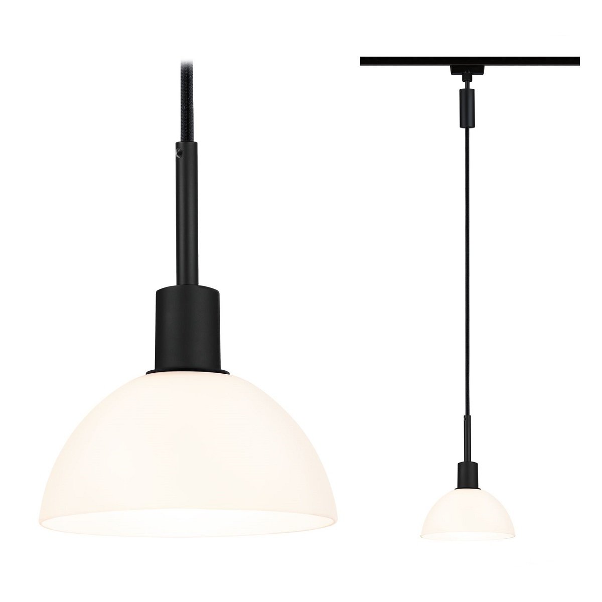 Paulmann No. 96974 URail Pendel Sarrasani Schwarz Opal ohne Leuchtmittel E14