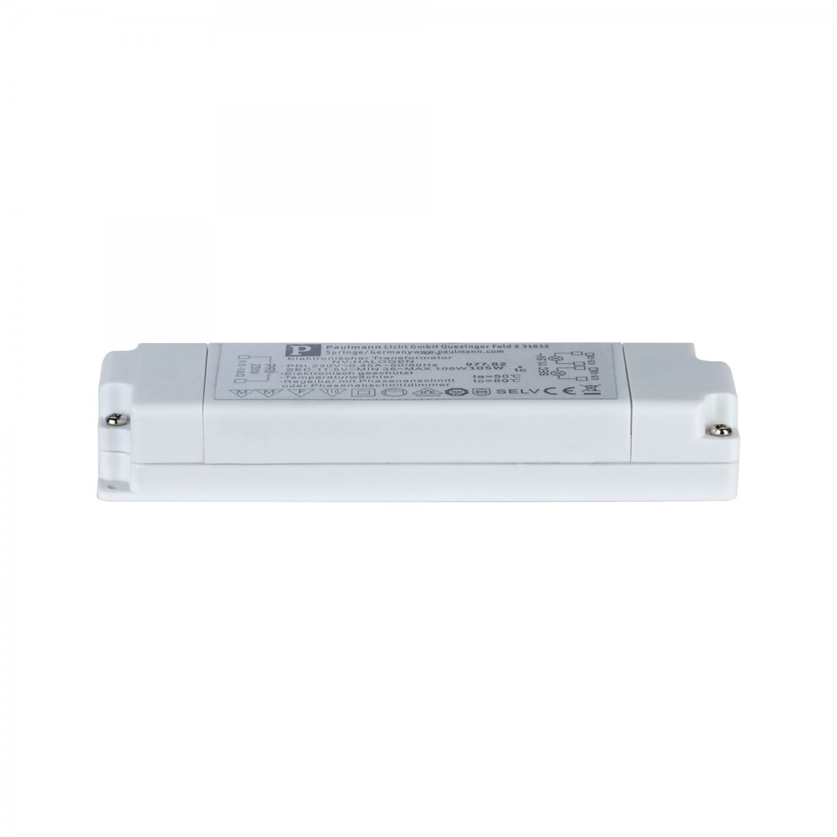 Paulmann No. 97782 Transformator elektronisch VDE Flat 105 Watt, Wei� 