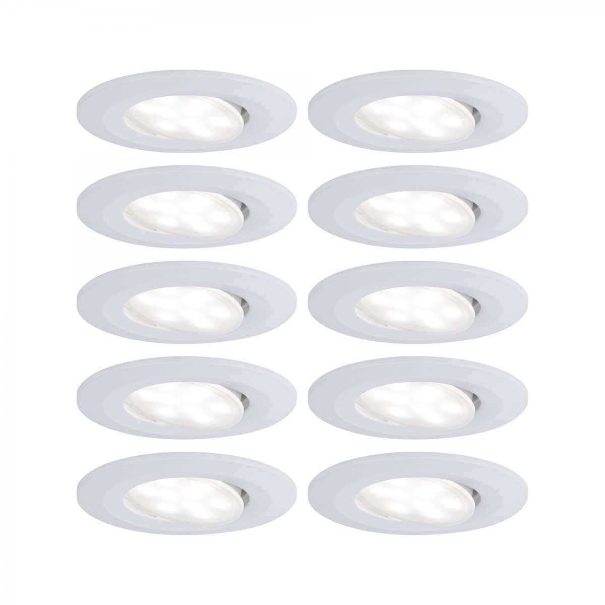 Paulmann No. 99924 Einbauleuchte LED Calla rund 10er-Set Wei� matt schwenkbar