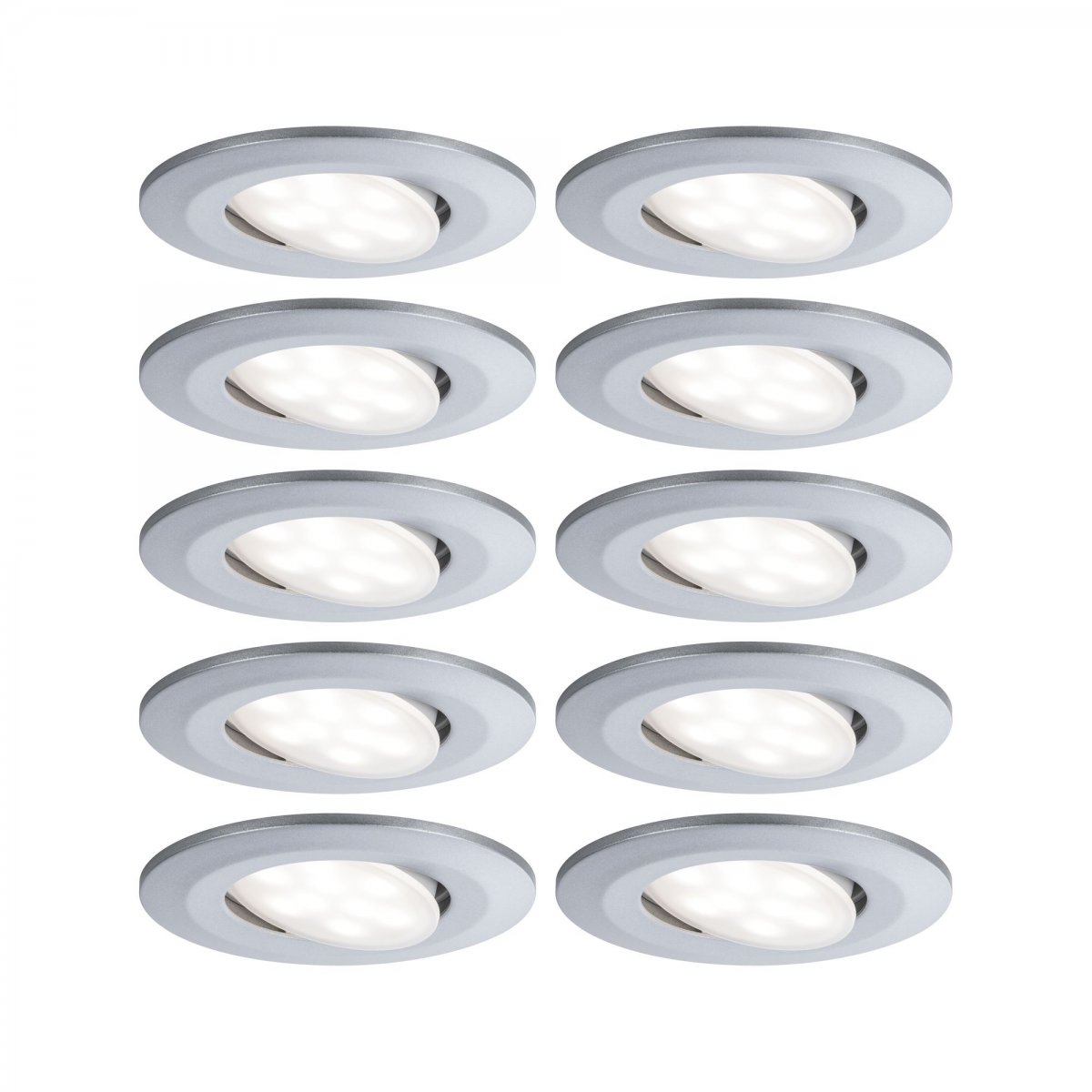 Paulmann No. 99925 Einbauleuchte LED Calla rund 10er-Set Chrom matt schwenkbar