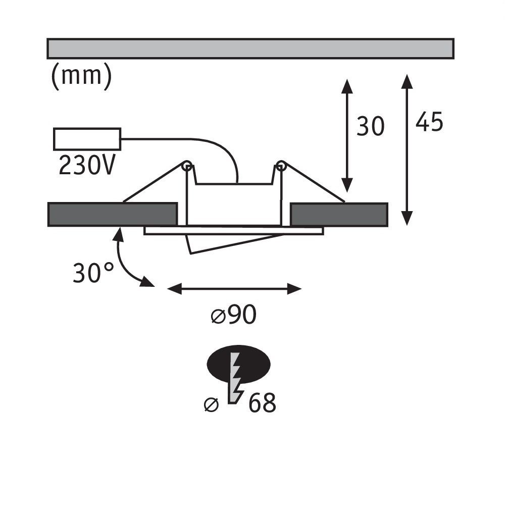 Paulmann No. 99929 Einbauleuchte LED Calla rund 3x6W Chrom matt 