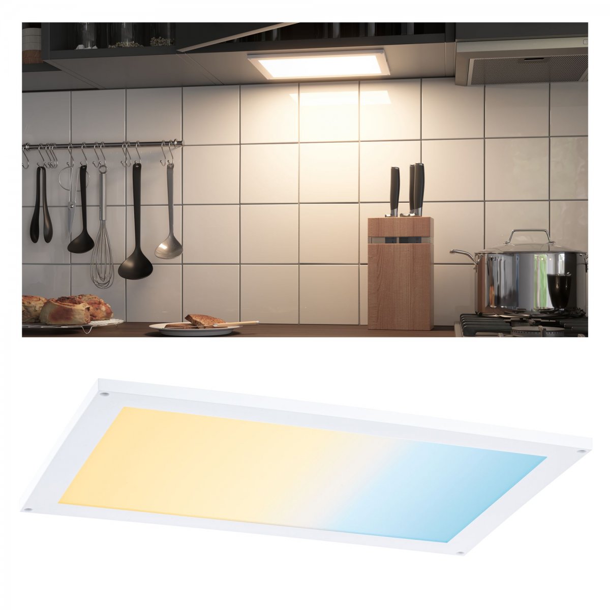 Paulmann No. 99951 M�belleuchten Clever Connect Panel Flad Wei� 12V 6W TunableWhite 