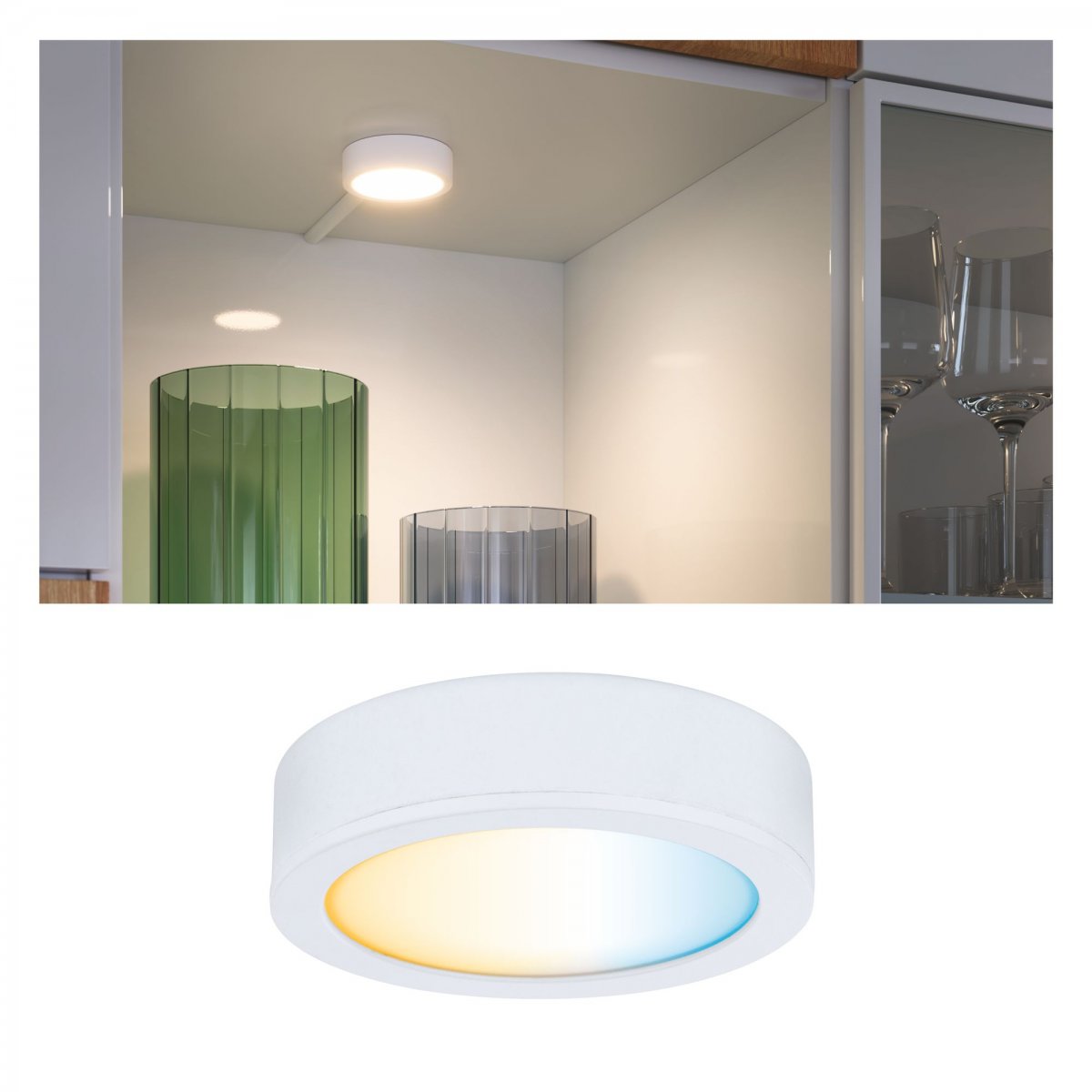 Paulmann No. 99952 M�belleuchten Clever Connect Spot Disc Wei� matt 12V TunableWhite 