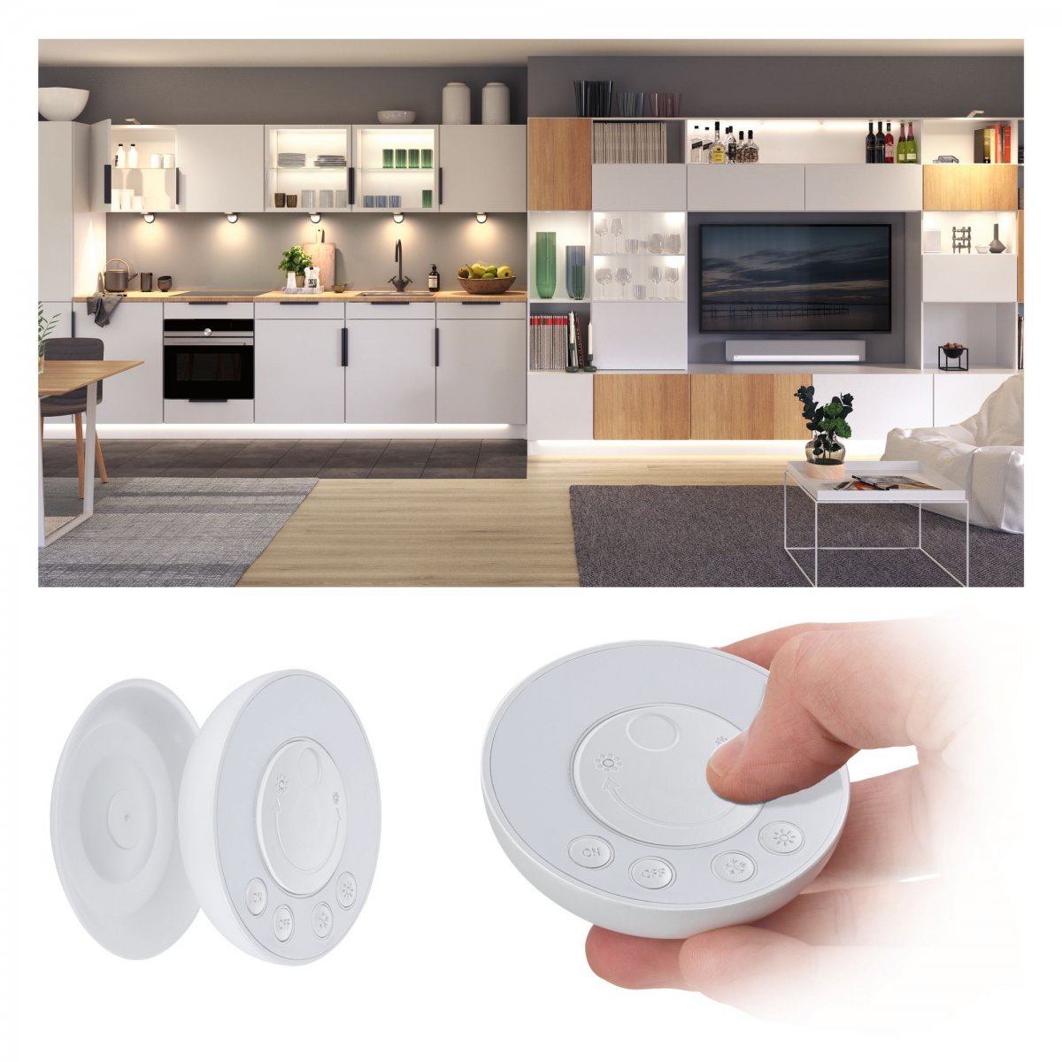 Paulmann No. 99976 M�belleuchten Clever Connect Switch Bowl Wei� matt 12V TunableWhite