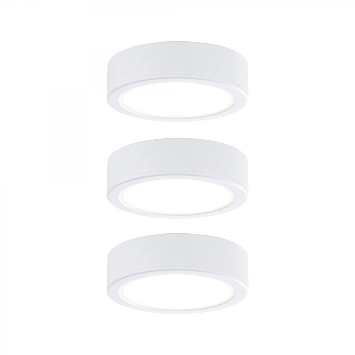 Paulmann No. 99989 M�bel Aufbauleuchte LED Wei� 3er-Set Warmwei� inkl. Trafo