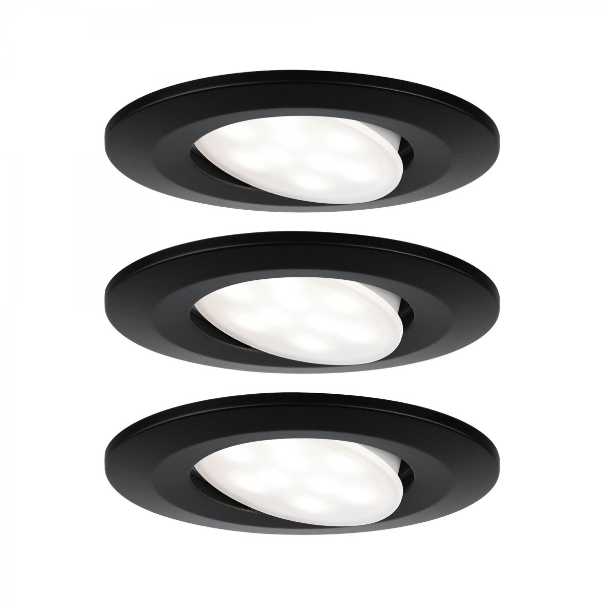 Paulmann No. 99991 Einbauleuchte LED Calla IP65 rund 3er-Set 4000K schwarz  --> Leuchten & Lampen online kaufen im Shop