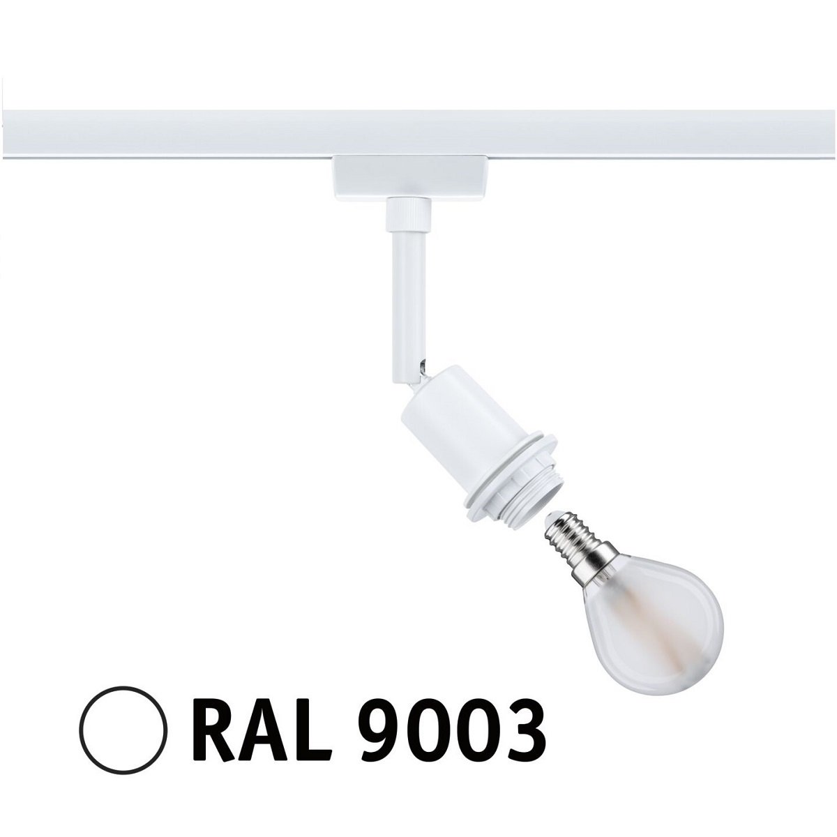 Paulmann URail Schienenspot DecoSystems Basic E14 230V Signalwei� RAL 9003