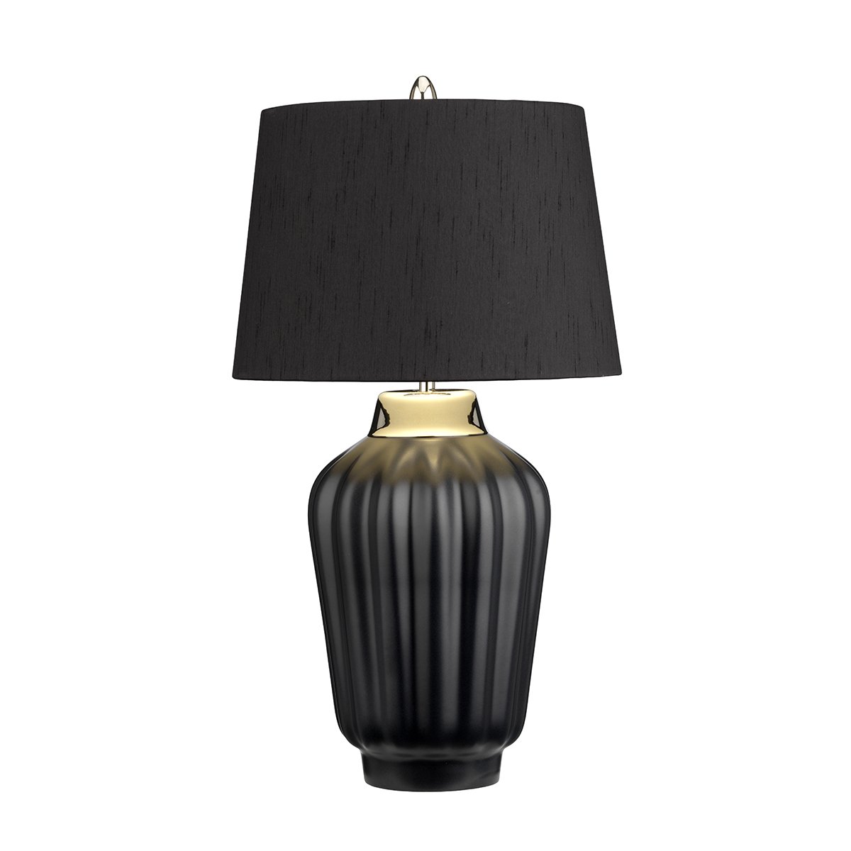 Elstead Bexley 1 Light Tischlampe schwarz nickel poliert 56cm