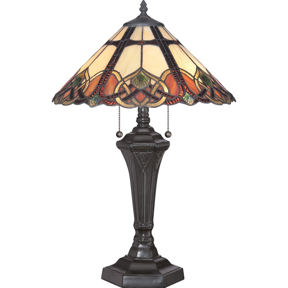 Elstead Lighting Cambridge Tischleuchte 2-Light Tiffany-Stil Bronze E27