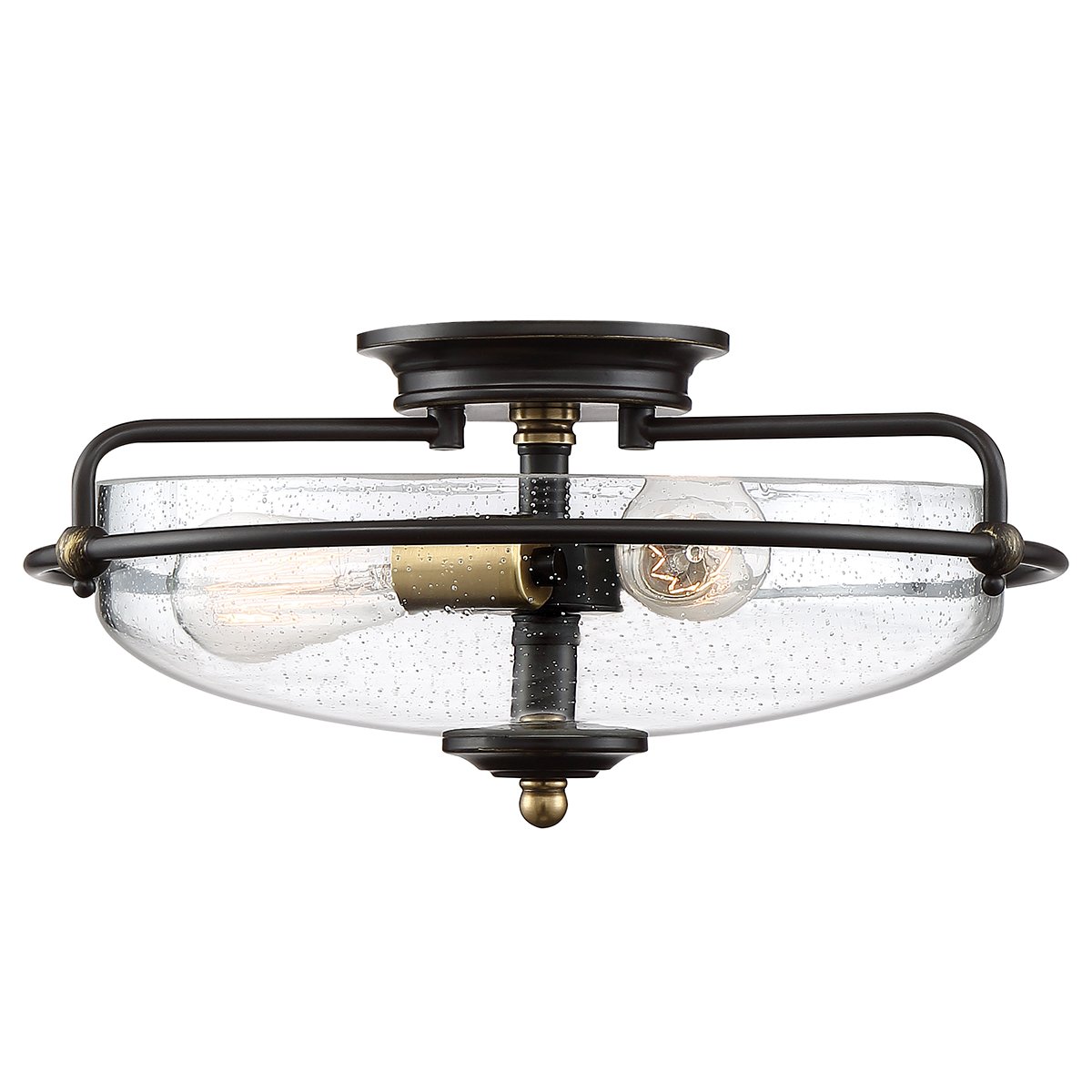 Elstead Lighting Griffin Deckenleuchte Bronze Glas klar
